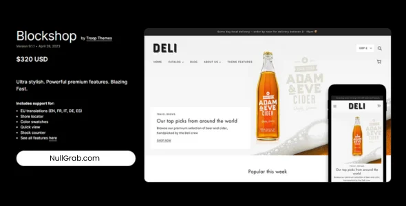 Blockshop 9.1.1 Free Download - Shopify Theme - NullGrab
