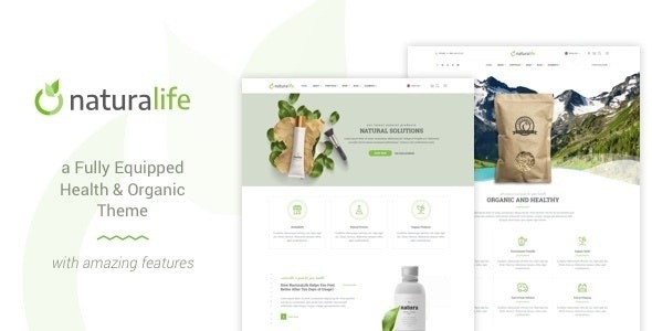 NaturaLife Health & Organic WordPress Theme Free Download
